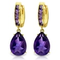 thumbnail image 1 of Galaxy Gold 14k Yellow Gold Huggie Earring With Amethyst, 1 of 1