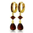 thumbnail image 1 of Galaxy Gold 14k Yellow Gold Huggie Earrings with Garnets, 1 of 1