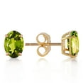 thumbnail image 1 of Galaxy Gold 14K Solid Gold Natural Peridot Stud Earrings for Women - Yellow Gold Fine Jewelry, 1 of 3