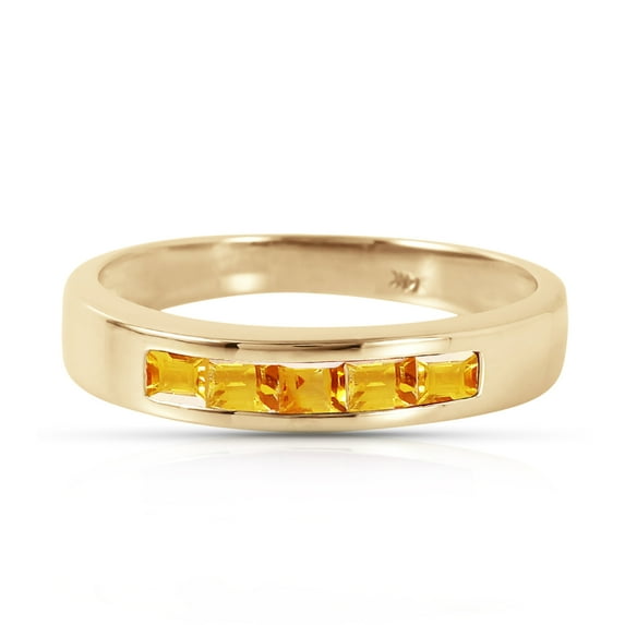 Galaxy Gold 14k Yellow Gold Ring with Natural Citrines - Size 11