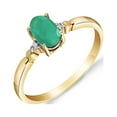 thumbnail image 1 of Galaxy Gold 14K Yellow Gold Natural Diamonds and Emerald Ring - May Birthstone - Abundance & Joy - Sizes 5.5 to 11 - Fine Jewelry for Women, 1 of 2