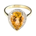 thumbnail image 1 of Galaxy Gold 14K Solid Gold Natural Citrine Ring for Women - Yellow Gold Fine Jewelry, 1 of 5