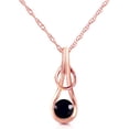 thumbnail image 1 of Galaxy Gold 14K Solid Rose Gold 14" Necklace with a Natural 0.50 Carat Black Diamond, 14"-24" Sizes, Symbol of Strength, 1 of 3