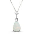 thumbnail image 1 of Galaxy Gold 14k14" White Gold Natural Pear-shaped Opal Drop Pendant Necklace, 1 of 4