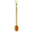 thumbnail image 1 of Galaxy Gold 14K Solid Yellow Gold 14" Necklace with Natural Diamonds and Citrine, 14"-24" Sizes, November Birthstone, Symbol of Warmth, 1 of 2