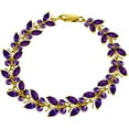 thumbnail image 1 of Galaxy Gold 16.5 CTW 14k Solid Gold Butterfly Bracelet Amethyst, 1 of 2