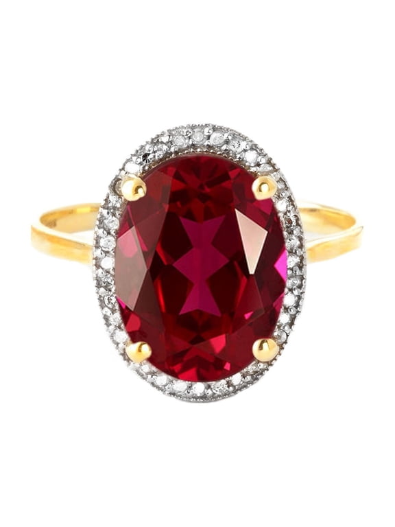 18K Solid Gold 8.18 Carat Natural Diamond Ring for Women - Yellow Gold Fine Jewelry