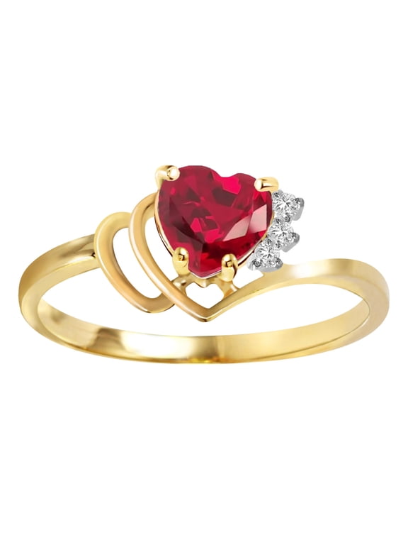 18K Solid Gold 1.02 Carat Natural Diamond Ring for Women - Yellow Gold Fine Jewelry