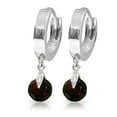 thumbnail image 1 of Galaxy Gold GG 14K White Gold 2.00 Carat Natural Garnet Hoop Earrings - January Birthstone - Passion & Protection - Fine Jewelry for Women, 1 of 1