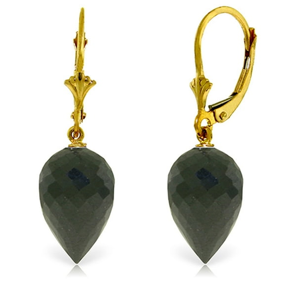 Galaxy Gold 14K Solid Gold 24.5 Carat Natural Spinel Drop Earrings for Women - Yellow Gold Fine Jewelry