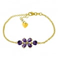 thumbnail image 1 of Galaxy Gold 3.15 Carat 14k Solid Gold Bracelet Natural Amethyst, 1 of 3