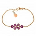 thumbnail image 1 of Galaxy Gold 14K Solid Gold 3.15 Carat Natural Pink Topaz Bracelet for Women - Rose Gold Fine Jewelry, 1 of 3