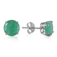 thumbnail image 1 of Galaxy Gold 14K White Gold 3.3 Carat Natural Emeralds Stud Earrings - May Birthstone - Hope - Fine Jewelry for Women, 1 of 3