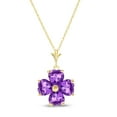 thumbnail image 1 of Galaxy Gold 14K Yellow Gold 3.8 Carat Amethyst Heart Necklace - February Birthstone - Peace & Wisdom - 16" to 24" - Fine Jewelry for Women, 1 of 5
