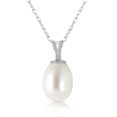 thumbnail image 1 of Galaxy Gold 14K Solid White Gold 20" Necklace with 4 Carat Freshwater-Cultured Pearl, 14"-24" Sizes, June Birthstone, Symbol of Elegance, 1 of 3