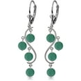 thumbnail image 1 of Galaxy Gold 4 Carat 14k Solid White Gold Chandelier Earrings Natural Emerald, 1 of 1