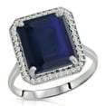 thumbnail image 1 of Galaxy Gold 6.6 CTW 14k Solid White Gold Angels Halo Sapphire Diamond Ring 4897 (10), 1 of 3