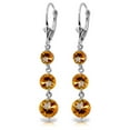 thumbnail image 1 of Galaxy Gold GG 14K White Gold 7.2 Carat Natural Citrine Dangle Earrings - November Birthstone - Warmth & Prosperity - Fine Jewelry for Women, 1 of 2