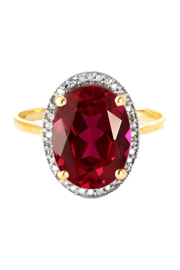 18K Solid Gold 7.93 Carat Natural Diamond Ring for Women - Yellow Gold Fine Jewelry
