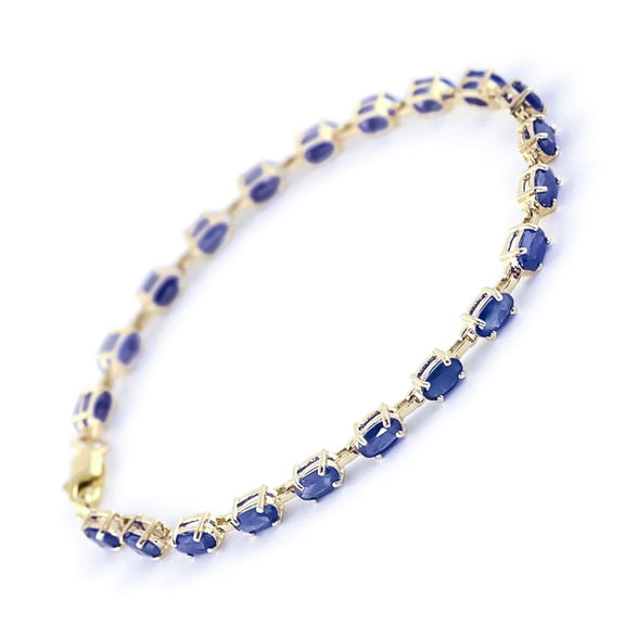 Galaxy Gold 8 Carat 14k Solid Gold Tennis Bracelet Natural Sapphire