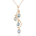 thumbnail image 1 of Galaxy Gold GG 14K Rose Gold Aquamarine Pendant Necklace - March Birthstone - Courage & Clarity - 16" to 24" - Fine Jewelry for Women, 1 of 3