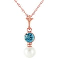 thumbnail image 1 of Galaxy Gold GG 14K Rose Gold Cultured Pearl Necklace - June Birthstone - Balance & Intuition - 16" to 24" - Fine Jewelry for Women, 1 of 2