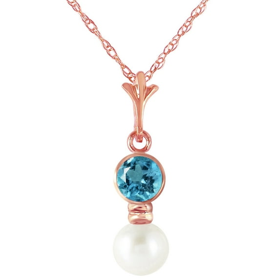Galaxy Gold GG 14K Rose Gold Cultured Pearl Necklace - June Birthstone - Balance & Intuition - 16" to 24" - Fine Jewelry for Women