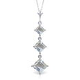 thumbnail image 1 of Galaxy Gold GG 14K White Gold Aquamarine Pendant Necklace - March Birthstone - Courage & Clarity - 16" to 24" - Fine Jewelry for Women, 1 of 2