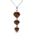 thumbnail image 1 of Galaxy Gold GG 14K White Gold Garnet Heart Necklace - January Birthstone - Passion & Protection - 16" to 24" - Fine Jewelry for Women, 1 of 2