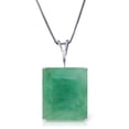 thumbnail image 1 of Galaxy Gold 14K White Gold Emerald Pendant Necklace - May Birthstone - Abundance & Joy - 16" to 24" - Fine Jewelry for Women, 1 of 2