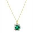 thumbnail image 1 of Galaxy Gold 14K Yellow Gold 1.74 Carat Natural Diamonds and Genuine Emerald Pendant Necklace - May Birthstone - Renewal & Love - 16" to 24" - Fine Jewelry for Women, 1 of 2