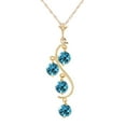 thumbnail image 1 of Galaxy Gold GG 14K Yellow Gold 2.25 Carat Blue Topaz Pendant Necklace - December Birthstone - Communication & Serenity - 16" to 24" - Fine Jewelry for Women, 1 of 3
