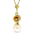 thumbnail image 1 of Galaxy Gold 14K Solid Gold Natural Pearl Pendant Necklace for Women - Yellow Gold Fine Jewelry, 1 of 2