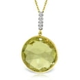 thumbnail image 1 of Galaxy Gold 14K Yellow Gold Natural Diamonds and Checkerboard Cut Lemon Quartz Pendant Necklace - Abundance & Joy - 16" to 24" - Fine Jewelry for Women, 1 of 2