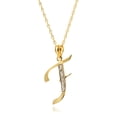 thumbnail image 1 of Galaxy Gold 14K Yellow Gold Natural Diamonds Initial "F" Pendant Necklace - April Birthstone - Strength & Brilliance - 16" to 24" - Fine Jewelry for Women, 1 of 3