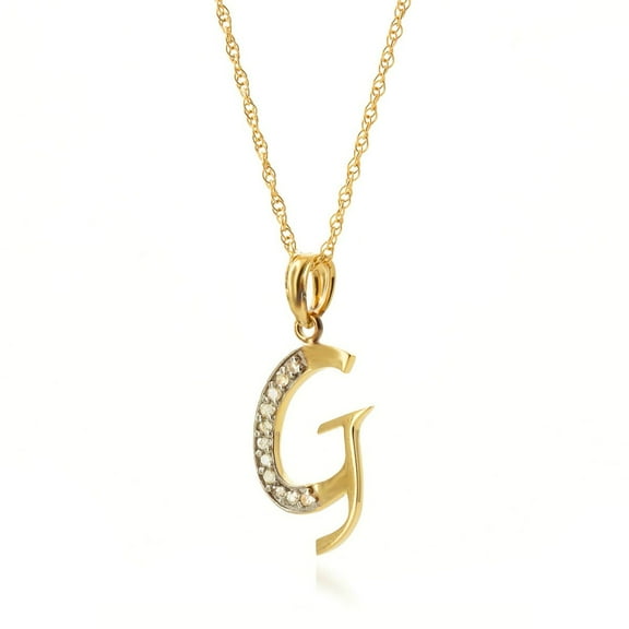 Galaxy Gold 14K Solid Gold Natural Diamond Pendant Necklace for Women - Yellow Gold Fine Jewelry