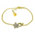 thumbnail image 1 of Galaxy Gold Single Flower Bracelet with Aquamarines and Peridots in 14k Yellow Gold, 1 of 3