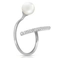 thumbnail image 1 of Galaxy Gold Size 10.0  14K Solid White Gold Ring with Genuine Diamonds and Natural Pearl, 1 of 6