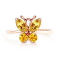 thumbnail image 1 of Galaxy Gold Size 10.5 inch  High Polished 14k Solid Rose Gold Natural Citrine Butterfly Ring, 1 of 6