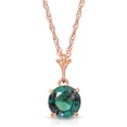 thumbnail image 1 of Galaxy Gold 14K Solid Rose Gold 16" Necklace with Lab-Grown Round Alexandrite, 14"-24" Sizes, June Birthstone, Symbol of Transformation, 1 of 6