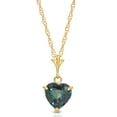 thumbnail image 1 of Galaxy Gold Size 16 inch 14K Solid Yellow Gold Necklace With Lab. Grown Heart  Alexandrite Grade AAA, 1 of 6