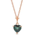 thumbnail image 1 of Galaxy Gold 14K Solid Rose Gold 18" Necklace with Lab-Grown Heart Alexandrite, 14"-24" Sizes, June Birthstone, Symbol of Transformation, 1 of 6