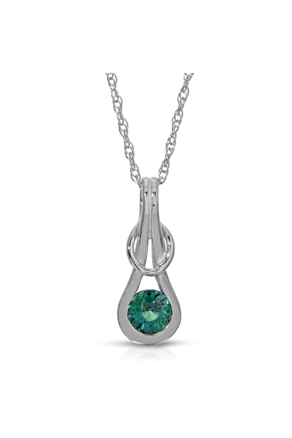 14K Solid Gold Natural Alexandrite Necklace for Women - White Gold Fine Jewelry