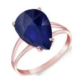 thumbnail image 1 of Galaxy Gold Size 8.5  14K Solid Rose Gold Ring with Natural Blue Sapphire, 1 of 4