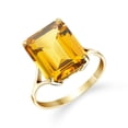 thumbnail image 1 of Galaxy Gold Size 9.0  inch 14K Solid Yellow Gold Ring With Octagon Shape Natural Citrine Grade AAA, 1 of 4