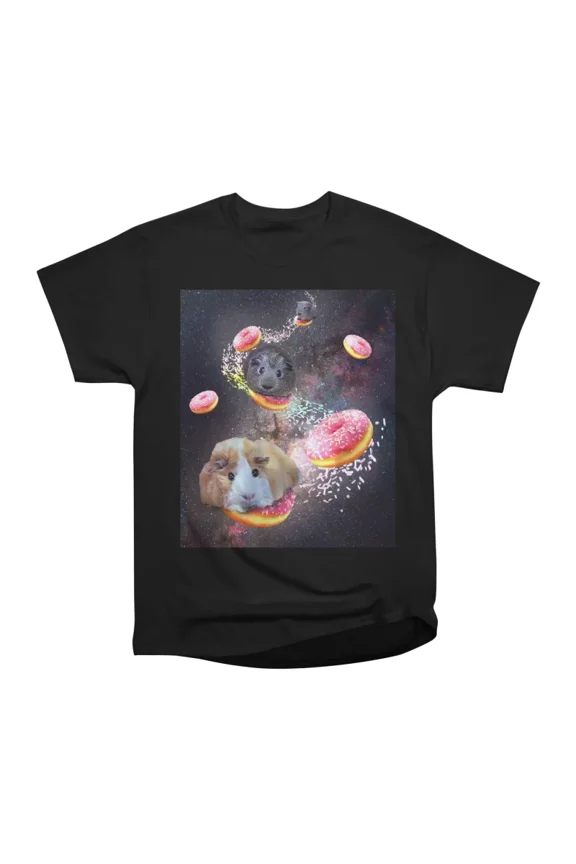 Galaxy Guinea Pig On Donut Space Doughnut T-Shirt Tee Gift For Him Merch For Her Apparel F