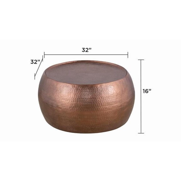 Furnishing CT-501-40-32 Coffee Table made with Aluminum metal Copper