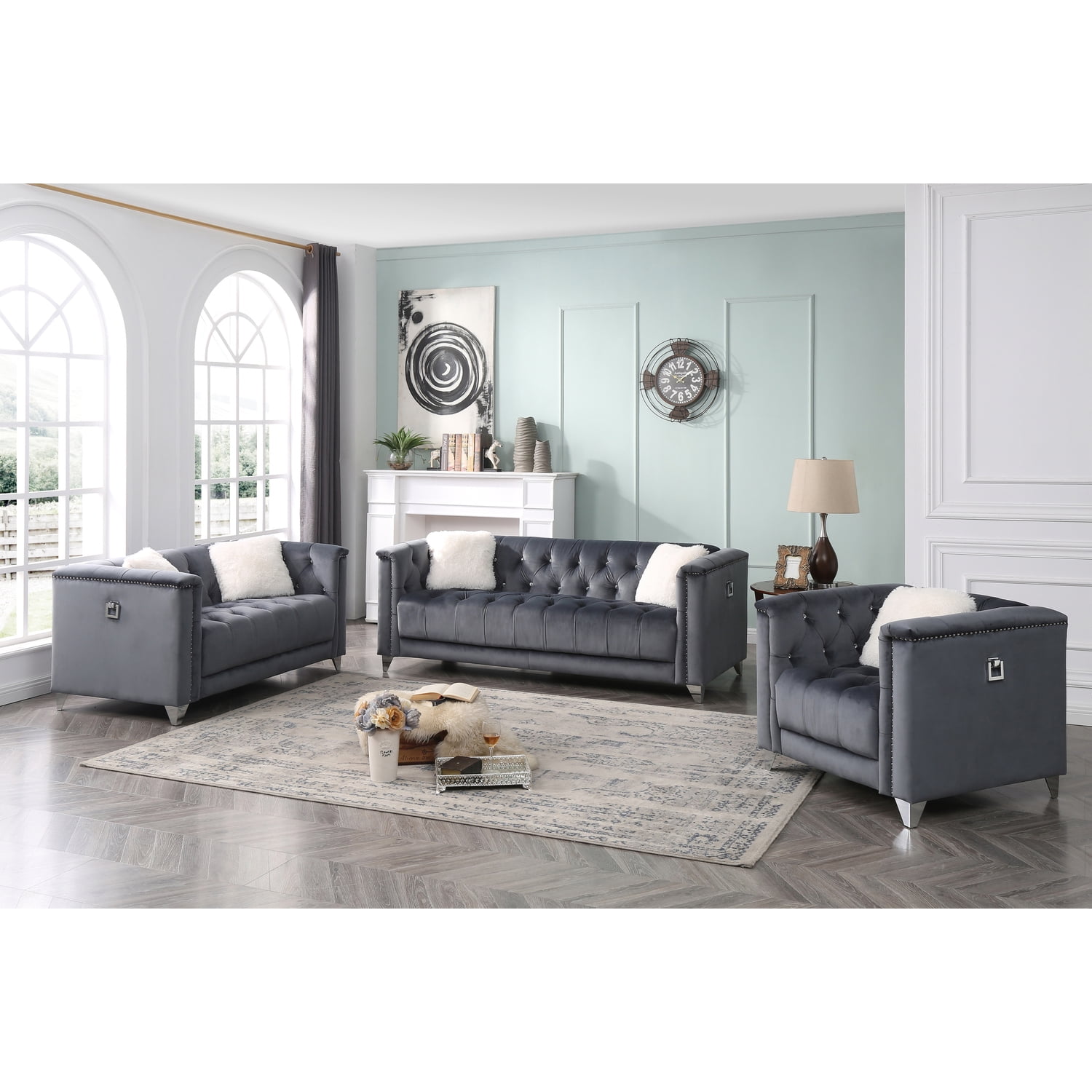 Galaxy Home Furnishings Russell Tufted Upholstery 2 Pc Living Room ...