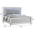thumbnail image 1 of Sterling Full Size Upholstered LED Bed made with wood in Silver Color, 1 of 4