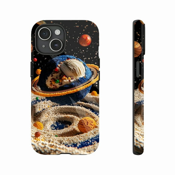 Galaxy Ice Cream Planet iPhone Case with Edible-look Design for Teens & Adults Compatible with iPhone 11/12/13/14/15/16 (Pro Max/Plus)